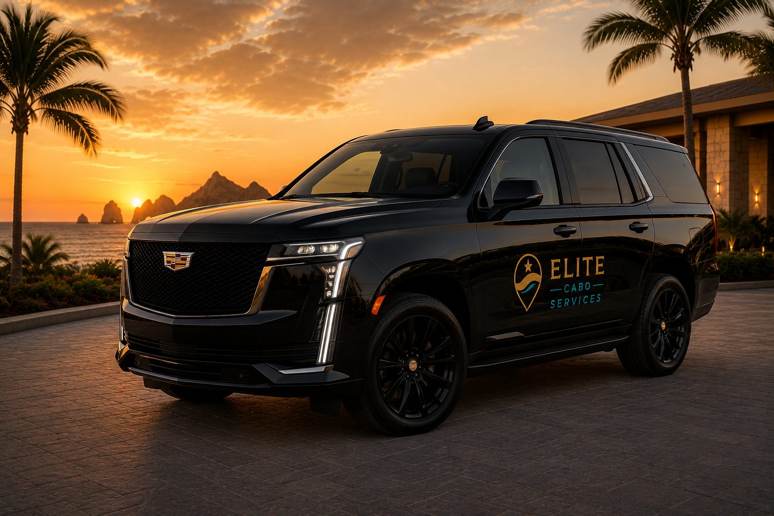 Premium Elite Cabo Services Escalade prepared for private ground transfer